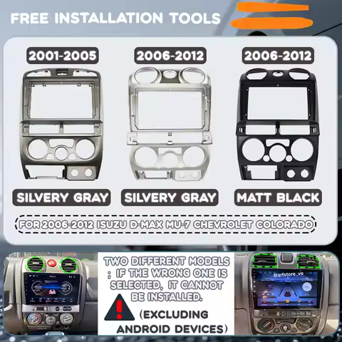 For 2001-2005 2006-2012 Isuzu D-MAX MU-7 Chevrolet Colorado 9INCH car MP5 radio Android frame video 