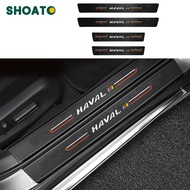 SHOATO 4 ชิ้น คาร์บอนไฟเบอร์ กันรอยประตูรถ ฟิล์มกันรอยรถยนต์ สำหรับ Haval H6 Jolion