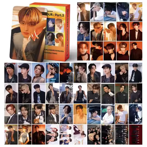 55Pcs/Set ATEEZ Idol Boy New Album GOLDEN HOUR:Part.3 Lomo Cards Seonghwa Jongho HD Printd Photocard