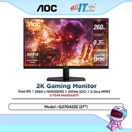 AOC Q27G42ZE / Q27G4Z @260Hz (OC) / Q27G4S @300Hz 27" QHD Fast IPS Gaming Monitor | 0.3ms | Adaptive