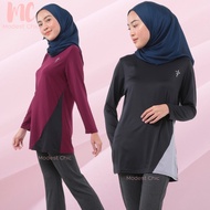 JERSEY MUSLIMAH Trigon (M-3XL) Microfiber Baju Sukan Cepat Kering Plus Size