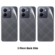 ฟิล์มสำหรับ นิ่มโปร่งใสสีด้านใน Vivo Y03T Y18 Y18s Y28 Y28s Y36 Y27 Y78คาร์บอนไฟเบอร์4G 5G ฟิล์มป้อง