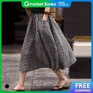 Hwase (up to Size 77) Music Silhouette Check Skirt_Hb5Msk010C