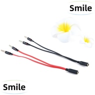 SMILE 3.5mm Jack 1 Female To 2 Male Earphone Microphone Splitter Portable Professional Useful Audio Cable