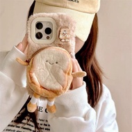 毛绒 吐司 零钱包 OPPOReno14 手机壳 Reno13 / A5 活力版 K12s / 真我 V60Pro