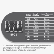HamshMoc รองเท้าระบายอากาศสัมผัสนิ่มป้องกันสัตว์เลี้ยงกันลื่น Sepatu Bot Kucing สุนัขปรับได้ด้วยยางธ