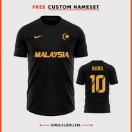 Jersey Hitam Custom Name Plus Size Jersi Malaysia Jersi Harimau Malaya FREE Custom Nama + Nombor | Jersey Malaysia | Jersi Bola Malaysia