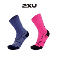 [2XU] U Vectr<unk> Crew Socks Neutral Quick-Drying Cushioning Arch Functional Sports Mid-Tube Runnin