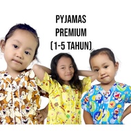 Baju boy girl sleep boy pajamas kids baby girl boy children cotton [1-5y]