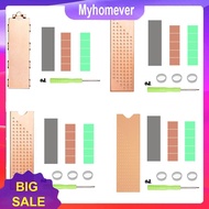 Copper SSD Heat Sink with Thermal Silicone Pad Heat Cooler Radiator Laptop Desktop 0.8mm/1mm/2mm for