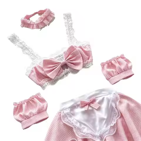 Role Student Complete Maid Cosplay School Costume Set Ruffle Cosplay Vacation Halloween Outfit Halte