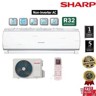 Sharp 1HP/1.5HP/2HP/2.5HP Air Conditioner R32 Aircond Self-Cleaning & Energy Saving AIR COND (Non In