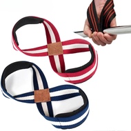 1Pair Padded Figure 8 Straps Deadlift Weight Lifting Wrist Straps Power Lifters Workout Pull-ups Hor