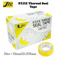 JTC P.T.F.E THEREAD SEAL WHITE TAPE 12mmX0.075mm - 10 pcs / 50 pcs