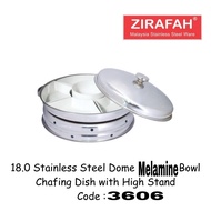 Zirafah Dome Set 52cm Buffet Serving Tableware Chafing Food Dish Catering Kenduri Melamine Insert
