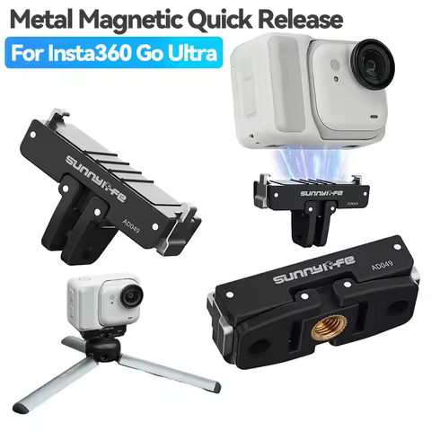 Magnetic Adapter For Insta360 GO Ultra Foldable Quick-release Plate for Insta 360 GO Ultra Camera Ex