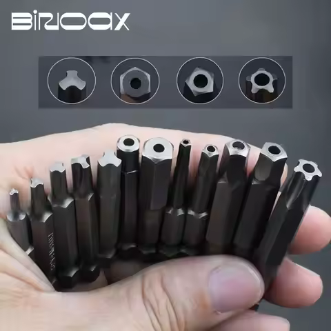 Binoax 50mm Magnetic Screwdriver Bits Torx Y-Style 5 Point 1/4" Hex Shank