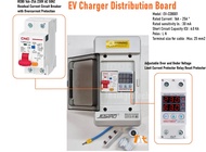 EV Charger Distribution Board Type2 RCBO 16A 25A  (EV-CDB001) ติดตั้งพร้อมกับ Adjustable Voltage Sur