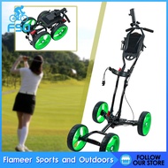 Flameer Folding Golf Cart Portable 4 Wheels Golf Push Trolley Golf Accessories