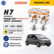 OSRAM Original Line H7 Halogen Low Beam Headlamp Bulb (2pcs) 12V 55W Mentol Proton Iriz (Non-Project