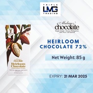 Malagos Heirloom Chocolate LIMITED EDITION 72% Dark Chocolate 85grams