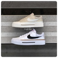 [W Nike Court Legacy lifting thick bottom deconstruction milk tea DM7590-200 white black 100