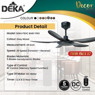 [TWIN PACK] DEKA Baby Fan DEKA F5DC BABY PRO 46“ ”FANZO Baby Fan FANZO TURBO BABY 42" Ceiling Fan DC