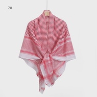 Arab Shemagh Muslim Keffiyeh Head Wrap Tactical Desert Head Neck Scarf Military Shawl Arabic Scarf H