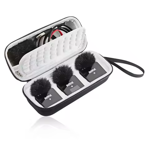 ZOPRORE Hard EVA Travel Carrying Case for RODE Wireless GO II/GO 2 Dual Channel Compact Digital Wire