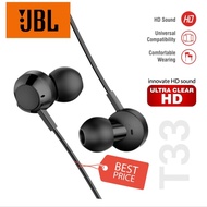 [jbl] t33 earphone headset original / super bass - garansi