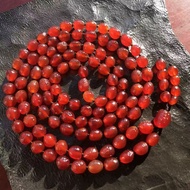 Hạt dâu tây hạt Vòng cổ mã não 108 Phật giáo hạt vòng tay mã não đá Gobi Màu Đỏ anh đào Dây chuyền h