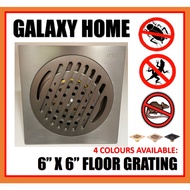 High Quality Floor Drain 150x150mm Floor Trap (MATT SILVER, Gold, Rose Gold, Black) Anti Smell Anti 