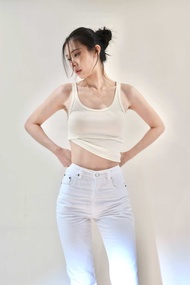 ELLA GUARDIN : LOCAL VISION / ** สีใหม่ล่าสุด BUTTERCREAM เสื้อกล้ามสีครีมขาววินเทจ