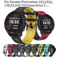 20mm 22mm Strap For Garmin Forerunner 255 Strap Gamin FR255 Music,245,245m,645, 965 , 645 Music Garmin Venu 2,Garmin venu sq,Garmin Venu 2 Plus Garmin vivoactive 4 Silicone Strap Sports Garmin Forerunner 965 Strap