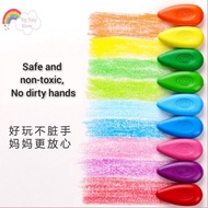 Crayon for Toddler Children Safety Stationery Non Toxic Washable clean hand Crayon 水滴蜡笔 美术绘画笔 儿童涂鸦画画
