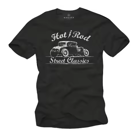 Old School Rockabilly Hot Rod US Muscle Car T-Shirt 100% Cotton O-Neck Short Sleeve Summer Casual Me