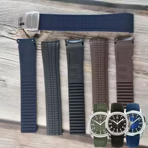 PP Rubber Strap for Patek Philippe Grenade AQUANAUT Series 5167A/5168G Watch Strap Accessories 19mm 
