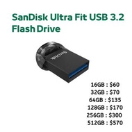 全新 SanDisk 16/32/64/128/256/512GB Ultra Fit USB 3.2 USB手指 SDCZ430