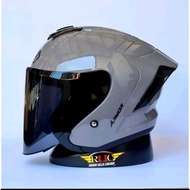 JS ARMOR HELMET 100% ORIGINAL HALF FACE SINGLE VISOR HELMET SMOKE/CLEAR HANDSOME PACKAGE