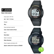 [CASIO UNISEX] CASIO CLASSIC STANDARD MID-SIZE DIGITAL WATCH F-200W-9A / F-200W / F-200W-1A  (10 yea