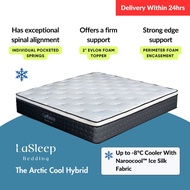 LaSleep Mattress The Arctic Cool Hybrid | 10 Inch | Cooling Mattress | Pocketed Spring | For Firm Ba