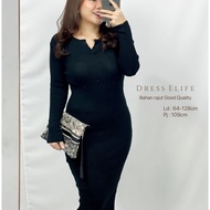 Elife HOPYLOPY Premium Knit Long Sleeve Midi Dress