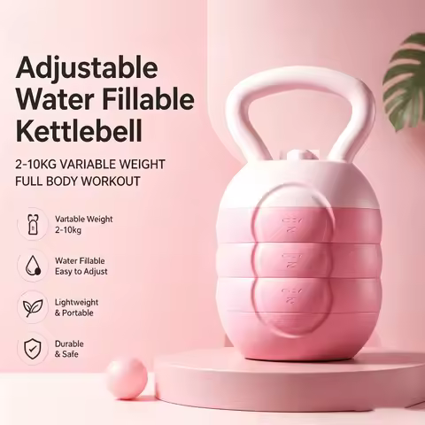 Adjustable Water Fillable Kettlebell 2-10KG Variable Weight Kettle Bell Portable Home Gym Equipment 
