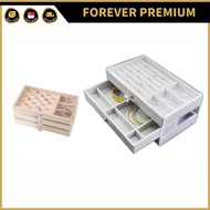 (FOREVER PREMIUM) Velvet Jewellery Accessories Storage Box Jewelry Earrings Showcase Drawer Organize