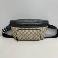 Gucci GG老花拼黑色大號腰包胸包
