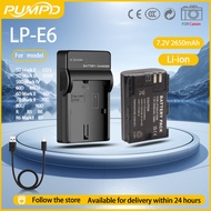 PUMPD LP-E6 battery for Canon 5D MarkIV 5D Mark III 6D Mark II 6D 7DMark II 7D 80D 70Dcamera charger