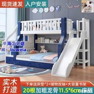 現貨臺灣實木高低床 上下鋪 兒童上下床臥室子母床多功能母子雙人床帶滑梯