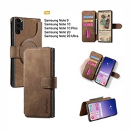 ALFACASE Flip Tara Leather Case Samsung Note 9 10 20 Plus Ultra - Samsung Note Series Casing