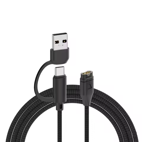 Smart Watch Charger Charging Cable 2 in 1 USB A/Type C for Garmin Forerunner 255 Vivoactive 5 6 Venu