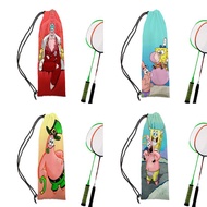 Spongebob SquarePants Series Sports Printed Badminton Racket Drawstring Protective Case Portable High-value Badminton Racket Bag SpongeBob SquarePants Series Sports Printed Badminton Racket Drawstring Protective Case Portable High-